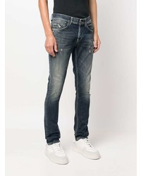 Jean skinny déchiré bleu marine Dondup