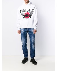 Jean skinny déchiré bleu marine DSQUARED2