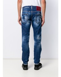 Jean skinny déchiré bleu marine DSQUARED2