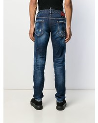 Jean skinny déchiré bleu marine DSQUARED2