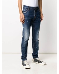 Jean skinny déchiré bleu marine DSQUARED2