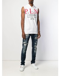 Jean skinny déchiré bleu marine Philipp Plein