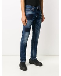 Jean skinny déchiré bleu marine Philipp Plein