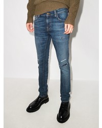 Jean skinny déchiré bleu marine Nudie Jeans