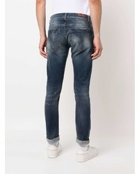 Jean skinny déchiré bleu marine Dondup