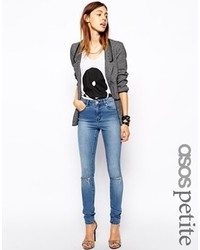 Jean skinny déchiré bleu Asos