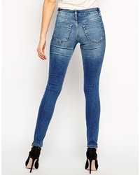 Jean skinny déchiré bleu Asos