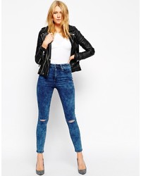 Jean skinny déchiré bleu Asos