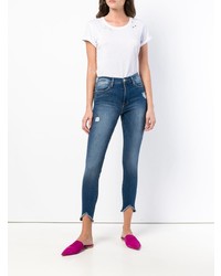 Jean skinny déchiré bleu Frame Denim