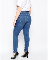 Jean skinny déchiré bleu Asos