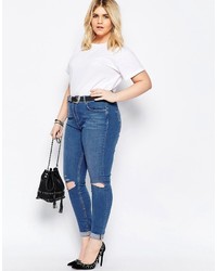 Jean skinny déchiré bleu Asos