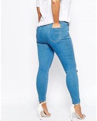 Jean skinny déchiré bleu Asos