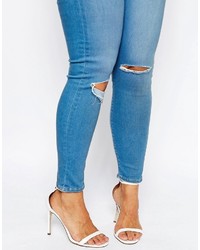 Jean skinny déchiré bleu Asos