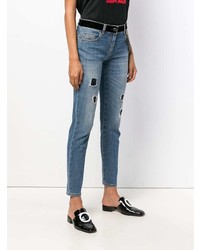 Jean skinny déchiré bleu Boutique Moschino