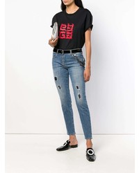 Jean skinny déchiré bleu Boutique Moschino