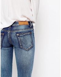 Jean skinny déchiré bleu