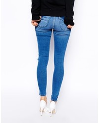 Jean skinny déchiré bleu Asos