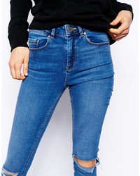 Jean skinny déchiré bleu Asos