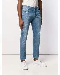 Jean skinny déchiré bleu Dondup