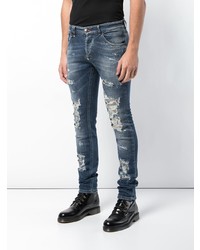 Jean skinny déchiré bleu Philipp Plein