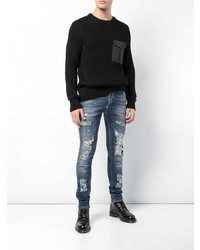 Jean skinny déchiré bleu Philipp Plein