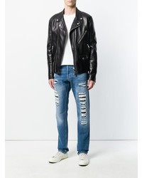 Jean skinny déchiré bleu Alexander McQueen