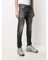 Jean skinny déchiré gris foncé Diesel