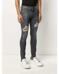 Jean skinny déchiré gris foncé Dolce & Gabbana