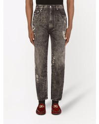 Jean skinny déchiré gris foncé Dolce & Gabbana