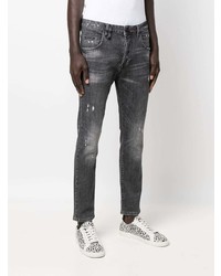 Jean skinny déchiré gris foncé Philipp Plein