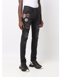 Jean skinny déchiré gris foncé Philipp Plein