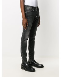 Jean skinny déchiré gris foncé Philipp Plein