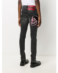 Jean skinny déchiré gris foncé Philipp Plein