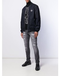 Jean skinny déchiré gris foncé Philipp Plein