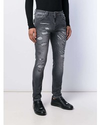 Jean skinny déchiré gris foncé Philipp Plein