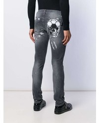 Jean skinny déchiré gris foncé Philipp Plein