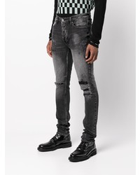 Jean skinny déchiré gris foncé Ksubi