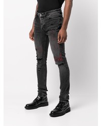 Jean skinny déchiré gris foncé Ksubi