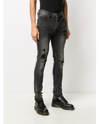 Jean skinny déchiré gris foncé Ksubi