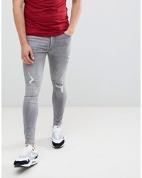 Jean skinny déchiré gris Gym King