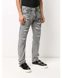 Jean skinny déchiré gris Philipp Plein