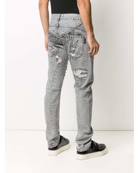 Jean skinny déchiré gris Philipp Plein