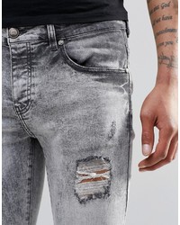 Jean skinny déchiré gris