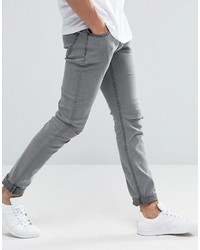 Jean skinny déchiré gris