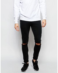 Jean skinny déchiré noir Asos