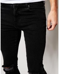 Jean skinny déchiré noir