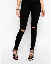 Jean skinny déchiré noir Asos