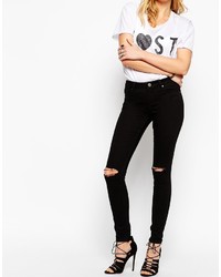 Jean skinny déchiré noir Asos