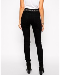 Jean skinny déchiré noir Asos