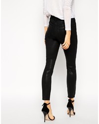 Jean skinny déchiré noir Asos